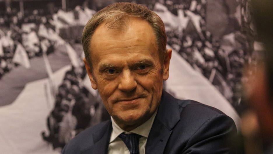 Former President of the European Council Donald Tusk signing his book &quot;Honestly&quot; (Szczerze) in the European Solidarity Centre is seen in Gdansk, Poland on 18 December 2019  (Photo by Michal Fludra/NurPhoto via Getty Images)