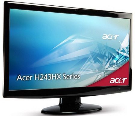 Acer H243HX - monitor Full HD z wbudowaną kamerą