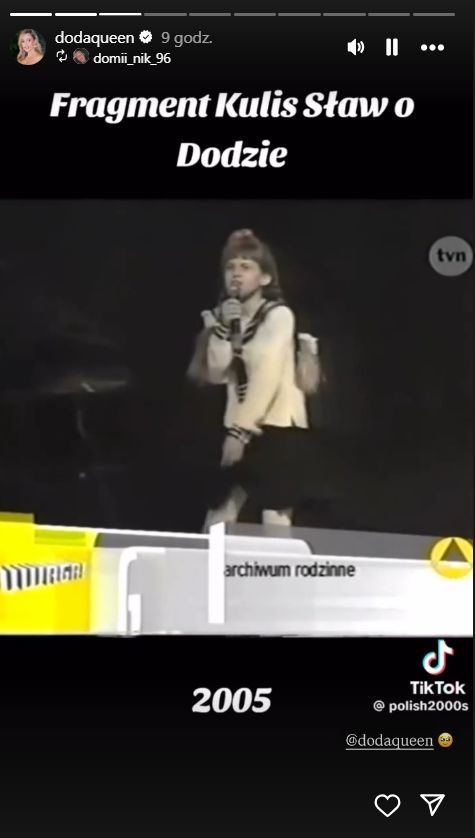 Archiwalne ujęcia Dody
