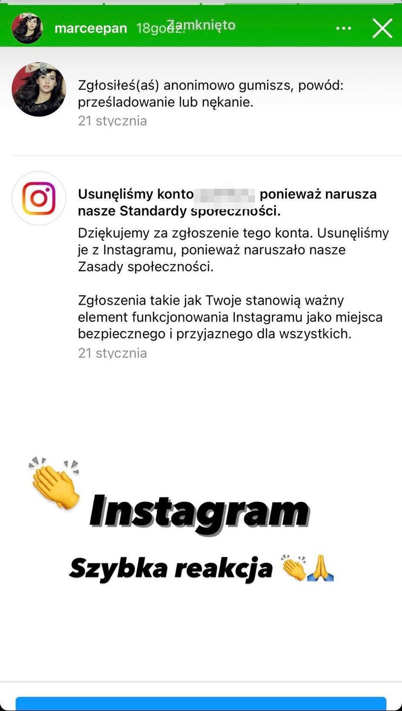 Marcelina Ziętek odpiera ataki fanów Justyny Żyły