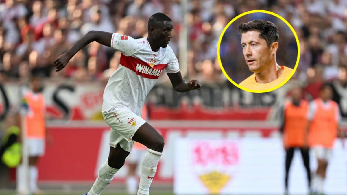 Getty Images /  Christian Kaspar-Bartke oraz DAX Images/BSR Agency / Na zdjęciu: Serhou Guirassy oraz Robert Lewandowski