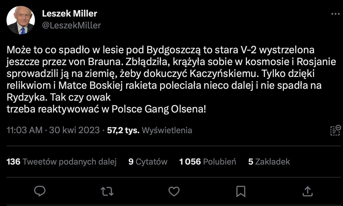 Wpis Leszka Millera 