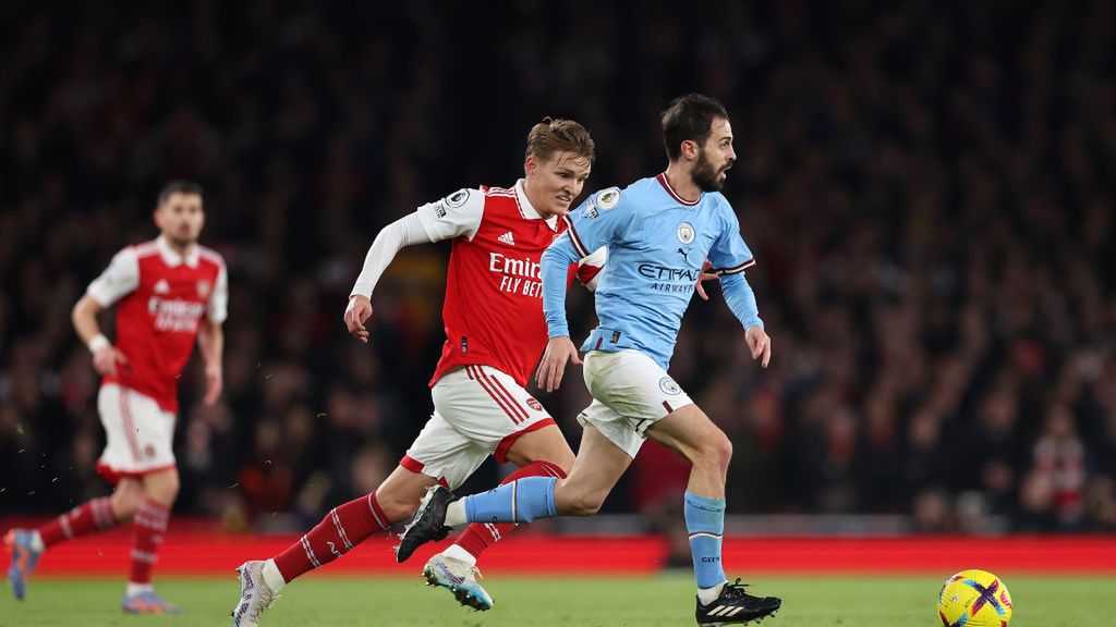 Getty Images /  Julian Finney / Na zdjęciu: Martin Odegaard i Bernardo Silva