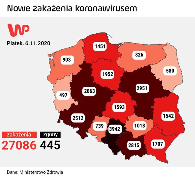 Koronawirus w Polsce. Mapa zakażeń