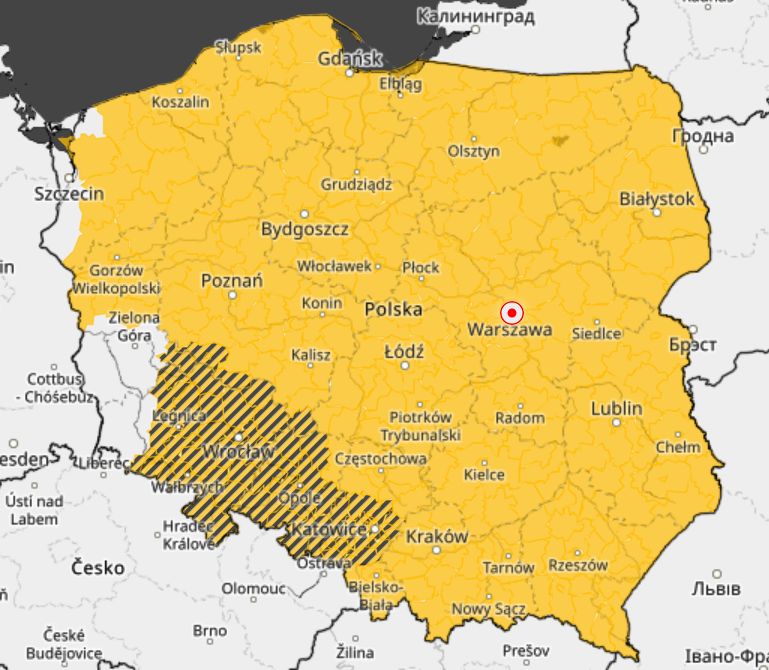 Ostrzeżenia pierwszego stopnia przed przymrozkami