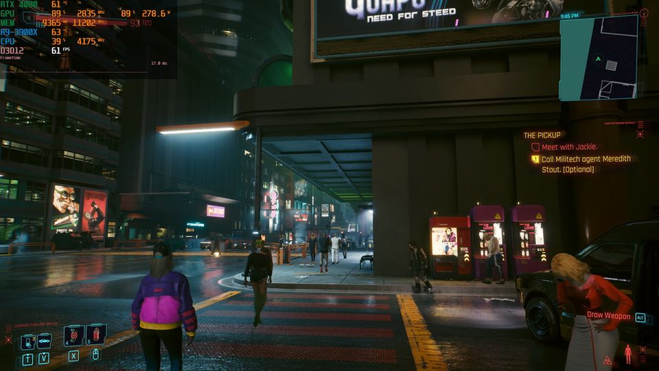 Cyberpunk 2077: detale Ultra + RT i do tego DLSS.