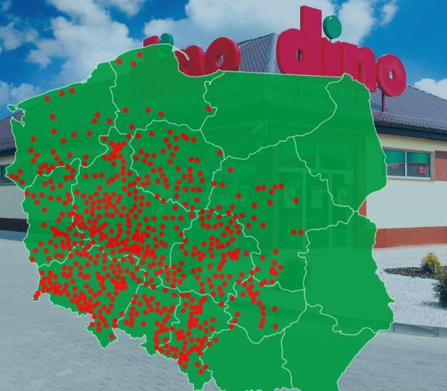 Sieć Dino na razie skupia się w środkowej i zachodniej części Polski