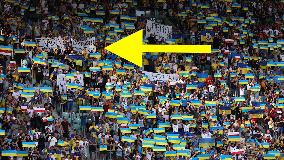 Getty Images / Maja Hitij / Kibice z Ukrainy na stadionie we Wrocławiu