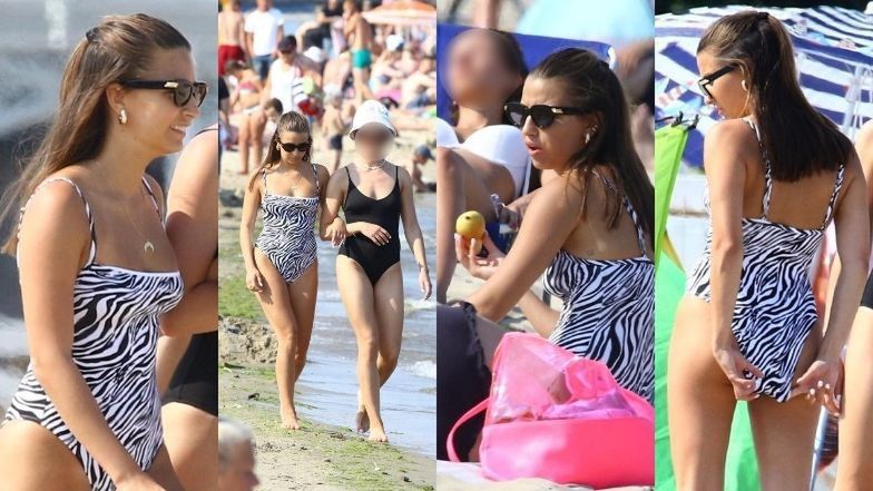 Julia Wieniawa relaksuje się na plaży w Sopocie