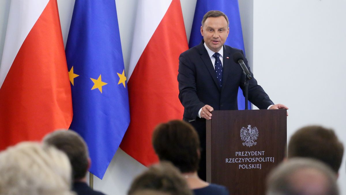 Warszawa, 04.09.2017. Prezydent Andrzej Duda podczas spotkania z ambasadorami RP