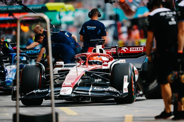 Kubica at the Hungaroring track at the end of July