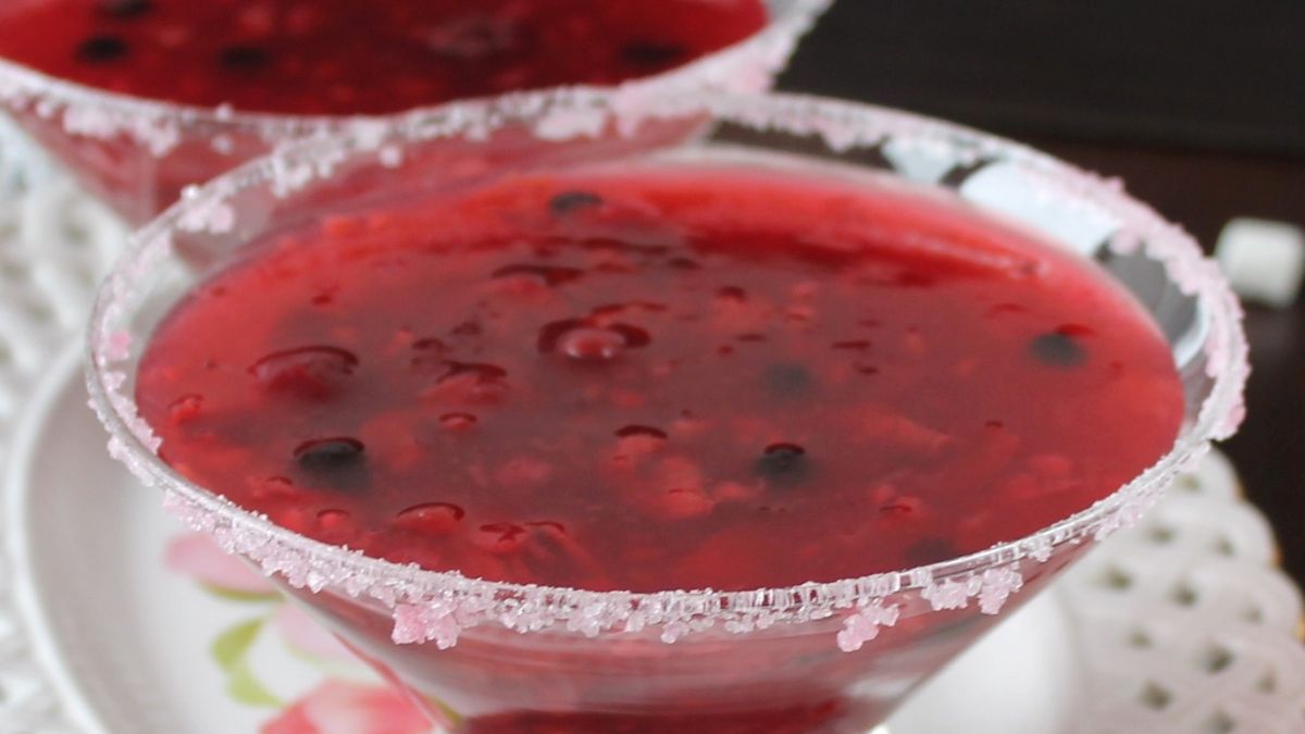 Kisiel z mrożonych malin 