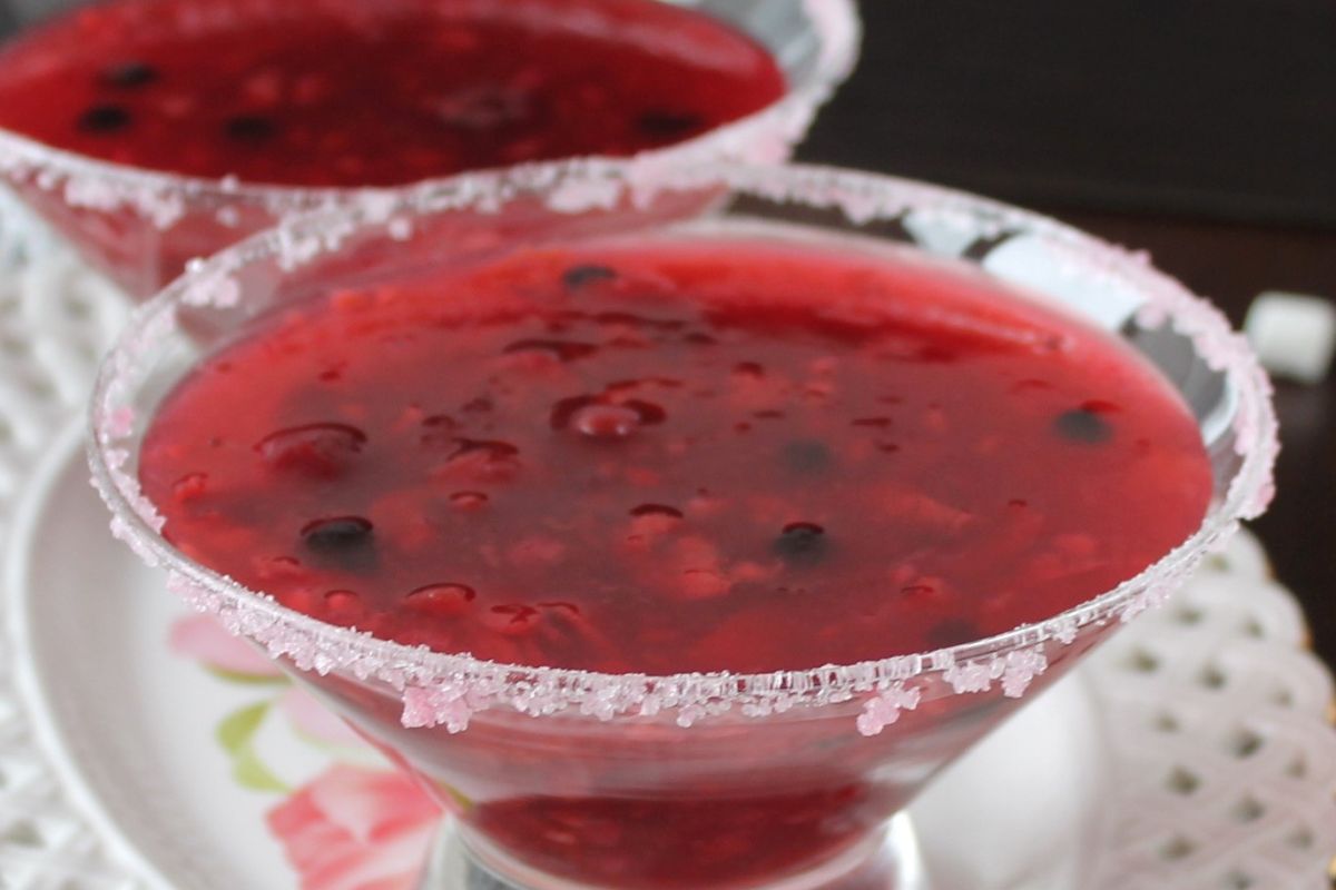 Kisiel z mrożonych malin 