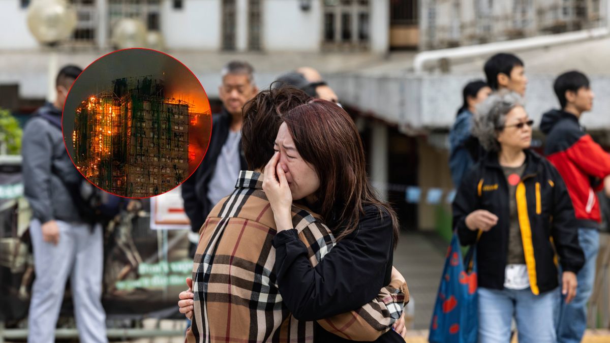 Hong Kong Apartment Fire Kills At Least 44 With Hundreds Missing
HONG KONG, CHINA - NOVEMBER 27: A woman is seen crying near residential buildings that continue to burn at Wang Fuk Court in the Tai Po district on November 27, 2025 in Hong Kong, China. At least 44 people are dead and hundreds are missing following a high-rise apartment fire at Wang Fuk Court in Hong Kong's Tai Po district. Authorities have detained three individuals for questioning as investigators examine the cause of the blaze. (Photo by Isaac Lawrence/Getty Images)
Isaac Lawrence