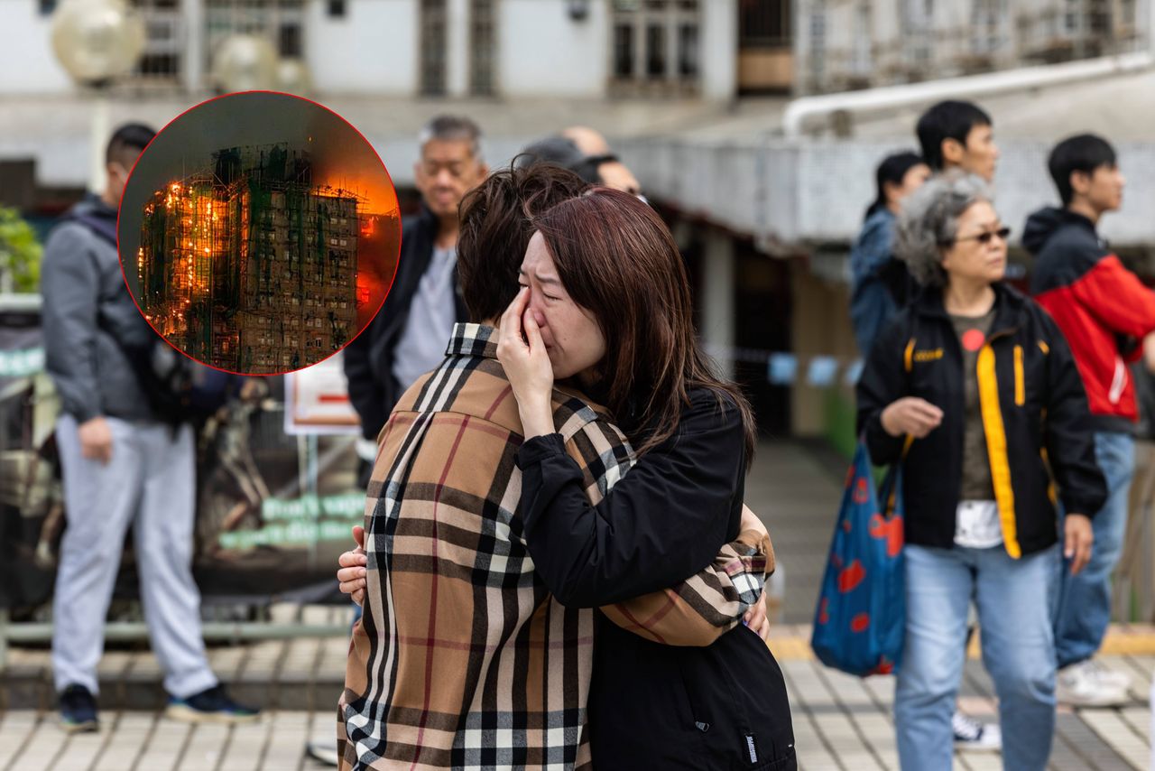 Znaleźli go po pożarze w Hongkongu. Był uwięziony na 16. piętrze