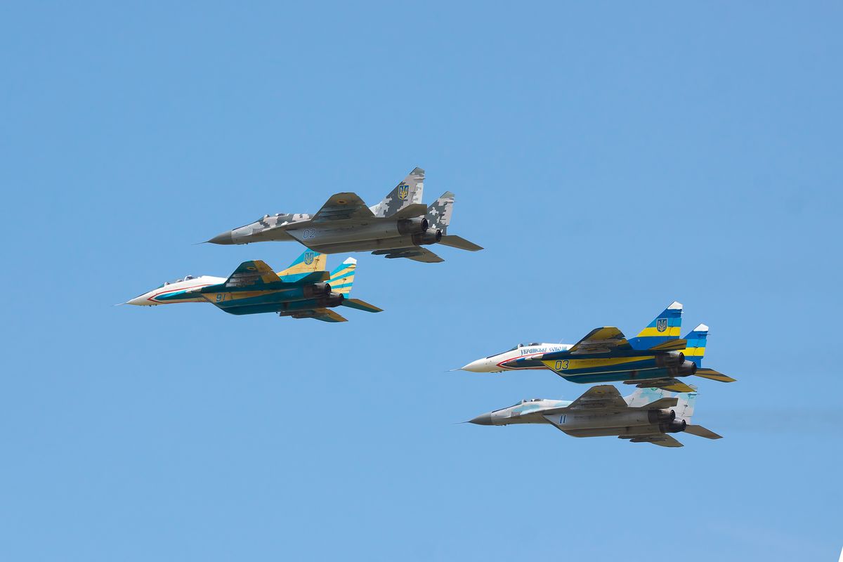 Ukraińskie Myśliwce MiG-29 (zdjęcie ilustracyjne)