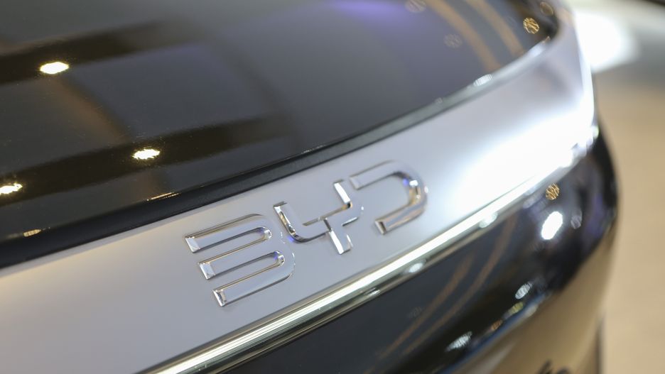 JAKARTA, INDONESIA - MAY 04: The BYD Seal on display during the Periklindo Electric Vehicle Show (PEVS) 2025 in Jakarta, Indonesia, on May 04, 2025. The event features a wide range of brands, including BMW, BYD, Chery, Hyundai, MAB, Mazda, Mini, Mitsubishi, Morris Garages, Denza, DFSK, Seres, and Wuling. In addition to showcasing the latest in electric car technology, the exhibition offers visitors attractive promotions such as government subsidies, low-interest installment plans, and complimentary charging packages. (Photo by Agoes Rudianto/Anadolu via Getty Images)
