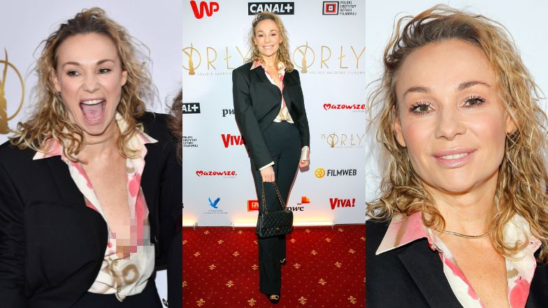 Orły 2023. Sonia Bohosiewicz pozuje na czerwonym dywanie