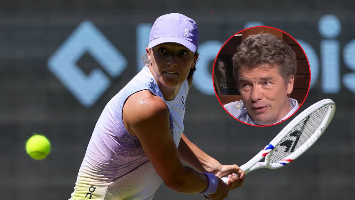 PAP/EPA / RONALD WITTEK/Meczyki / Na dużym zdjęciu Iga Świątek, na małym Adam Romer