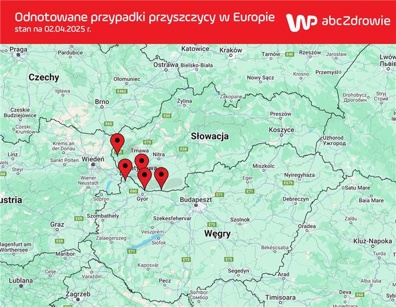 Pryszczyca w Europie