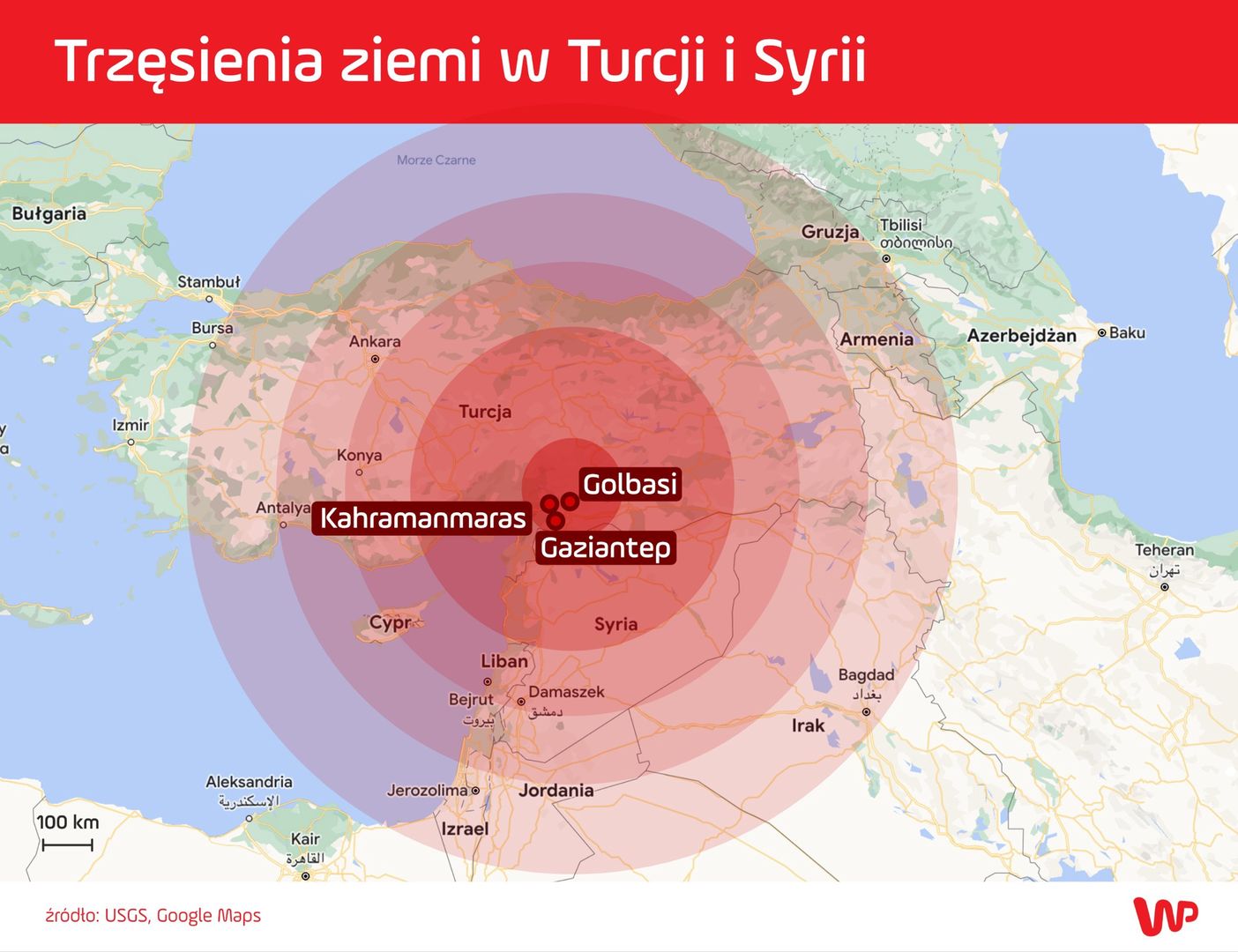 Liczba ofiar śmiertelnych poniedziałkowego trzęsienia ziemi na pograniczu Turcji i Syrii wynosi obecnie ponad 7800 - podała we wtorek wieczorem agencja AFP.