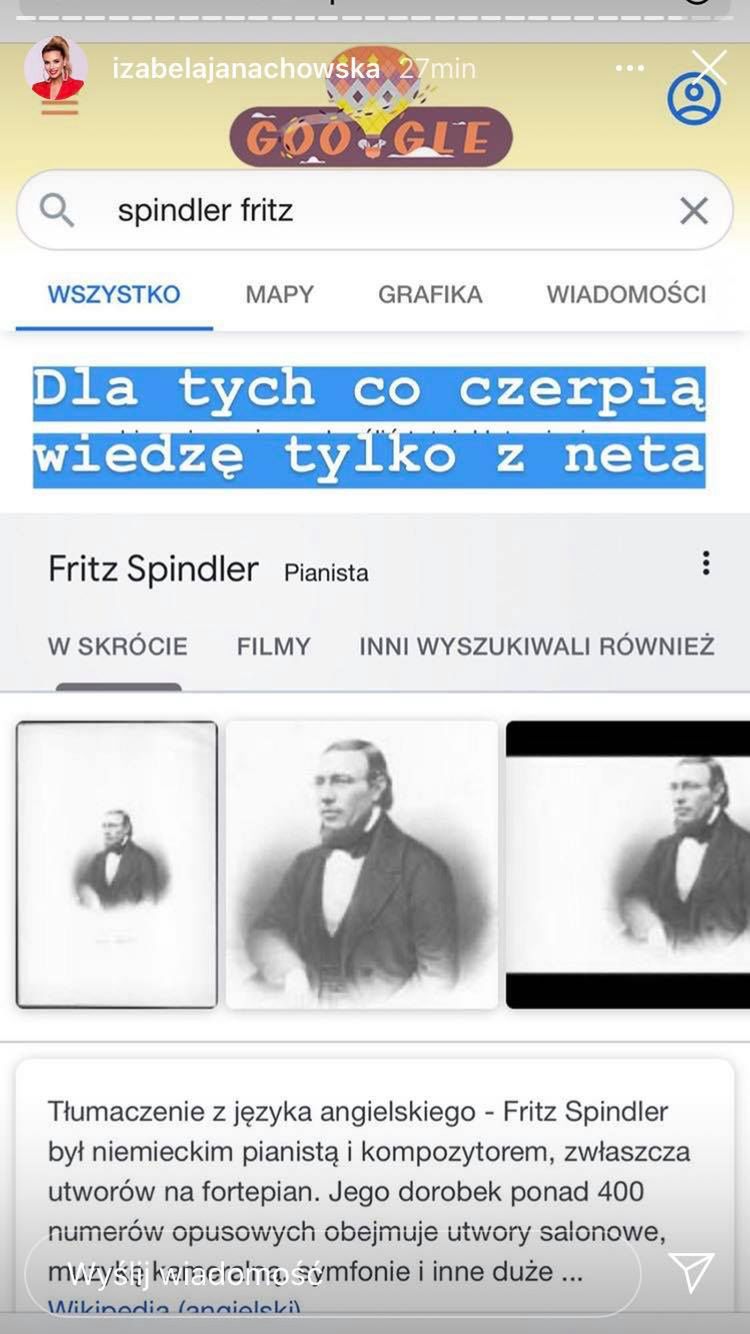 Izabela Janachowska o Fritzu Spindlerze