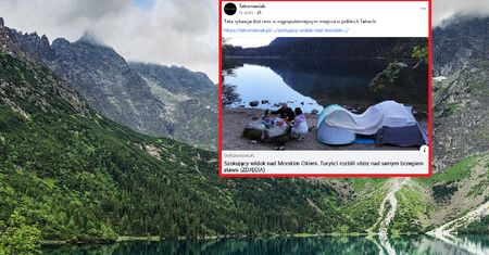 Rozbili się nad Morskim Okiem. Wielkie oburzenie! "I tak się im opłacało"