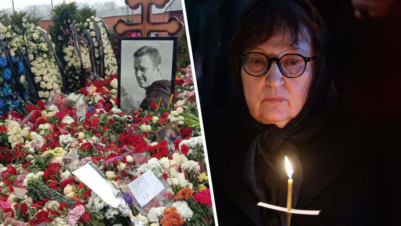 Russians flood Navalny's funeral with flowers and anti-war chants