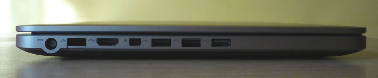 Dell XPS 15 L521x - ścianka lewa (zasilanie, LAN, HDMI, mini-DP, 3 x USB 3.0)