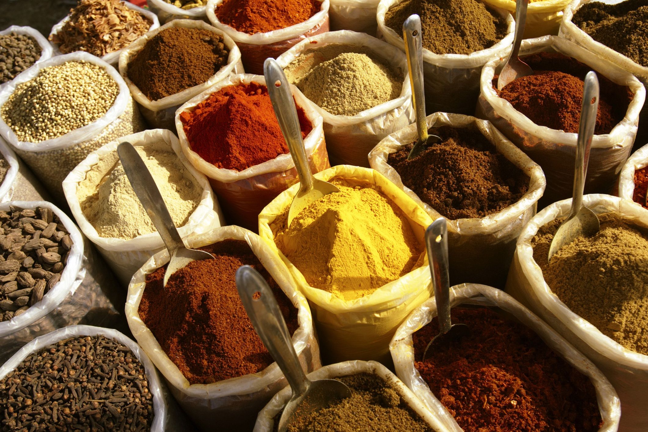 Spices in containers at market
Sydney James