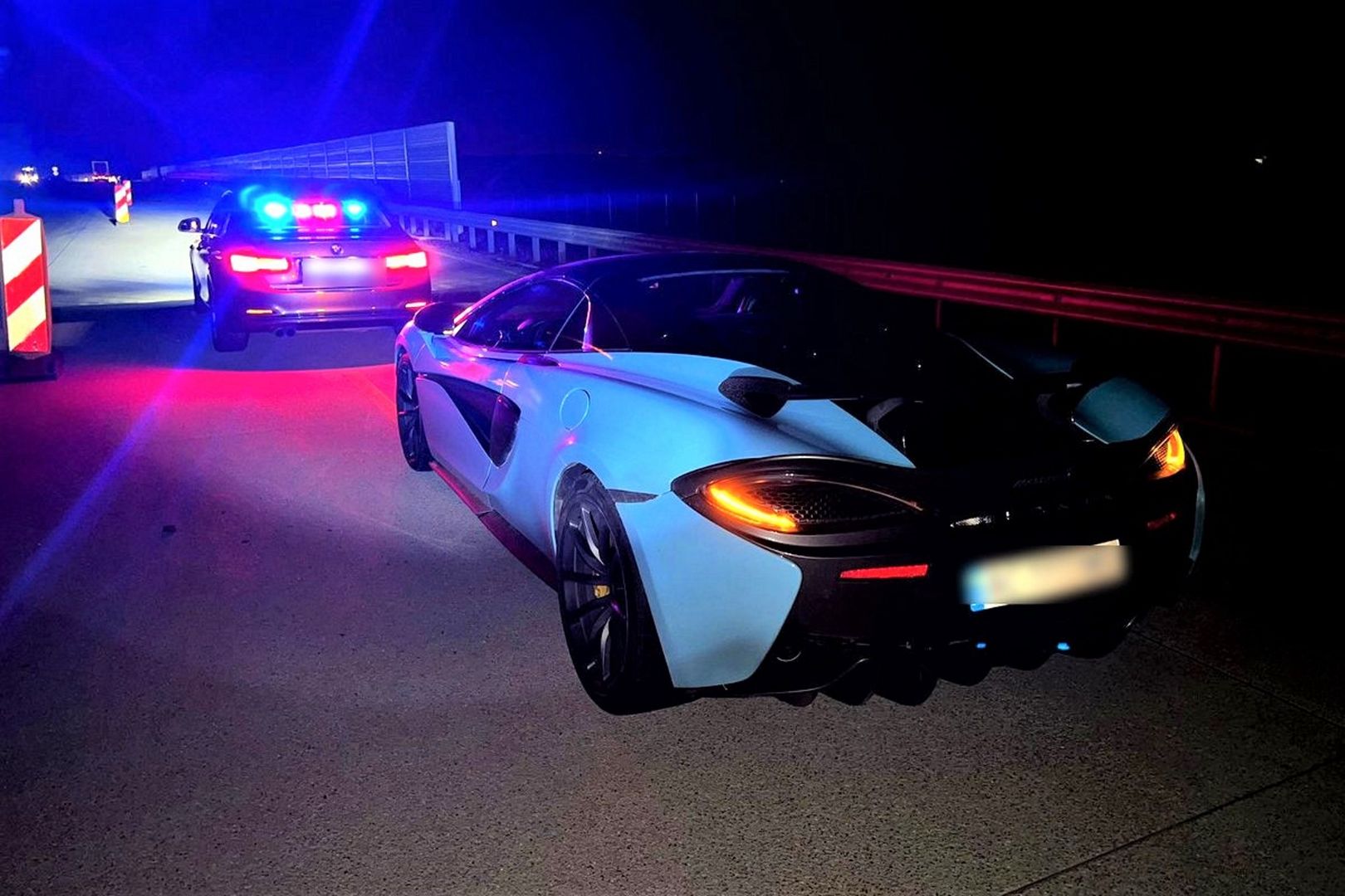 Akcja na autostradzie A1. 29-letni kierowca McLarena się doigrał