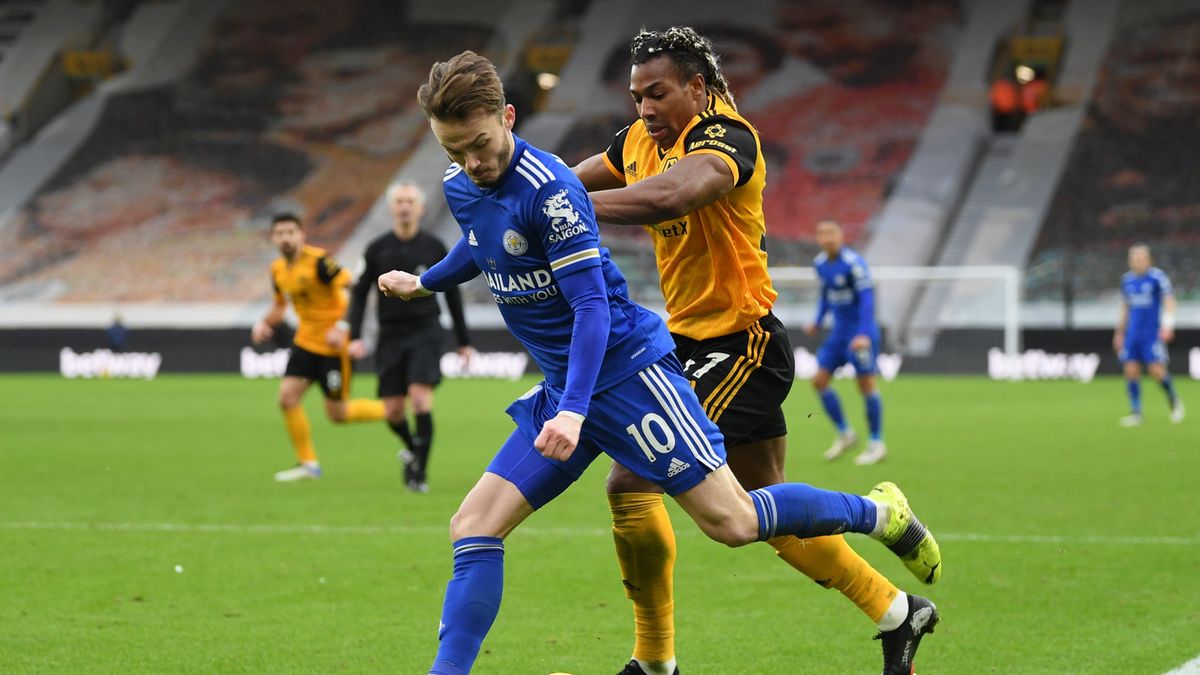 PAP/EPA / Michael Regan / Na zdjęciu: mecz Wolverhampton Wanderers - Leicester City