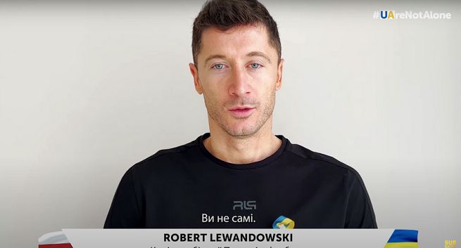 Lewandowski, Tomala, Złotkowska i inni w specjalnym spocie Totalizatora dla Ukrainy "#UAreNotAlone"