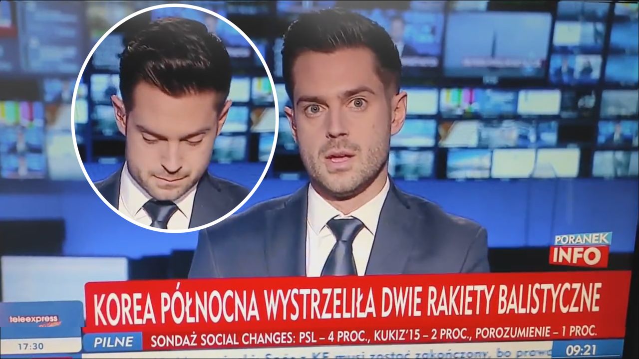 Nowy prezenter TVP Info ma trudne początki