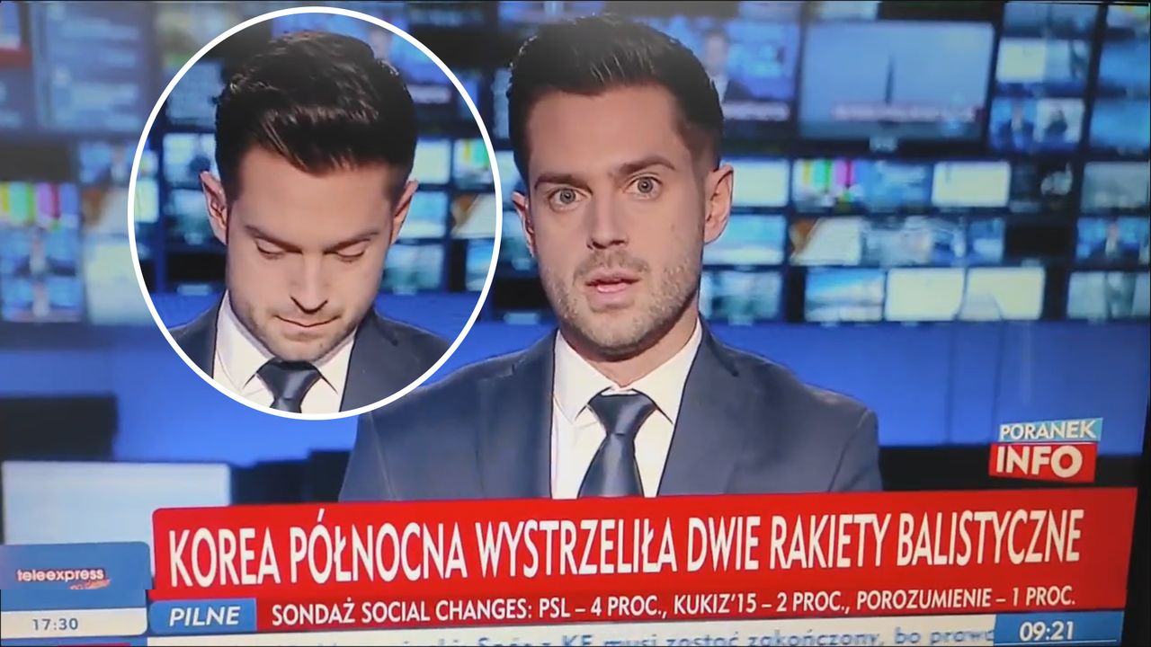 Wpadka za wpadką. Nowy prezenter TVP Info wystawił się na pośmiewisko