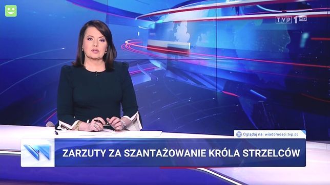 Danuta Holecka prowadziła środowe wydanie "Wiadomości" TVP