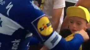 Tour de France 2019. Julian Alaphilippe zachwycił kibiców. Lider oddał żółtą koszulkę zmarzniętemu dziecku