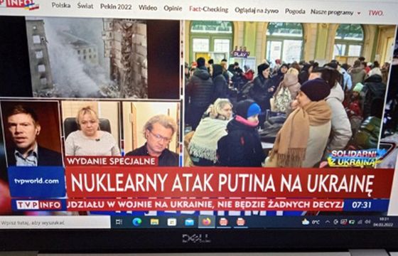 TVP Info krytykowane za pasek o "ataku nuklearnym" po ostrzelaniu ukraińskiej elektrowni atomowej
