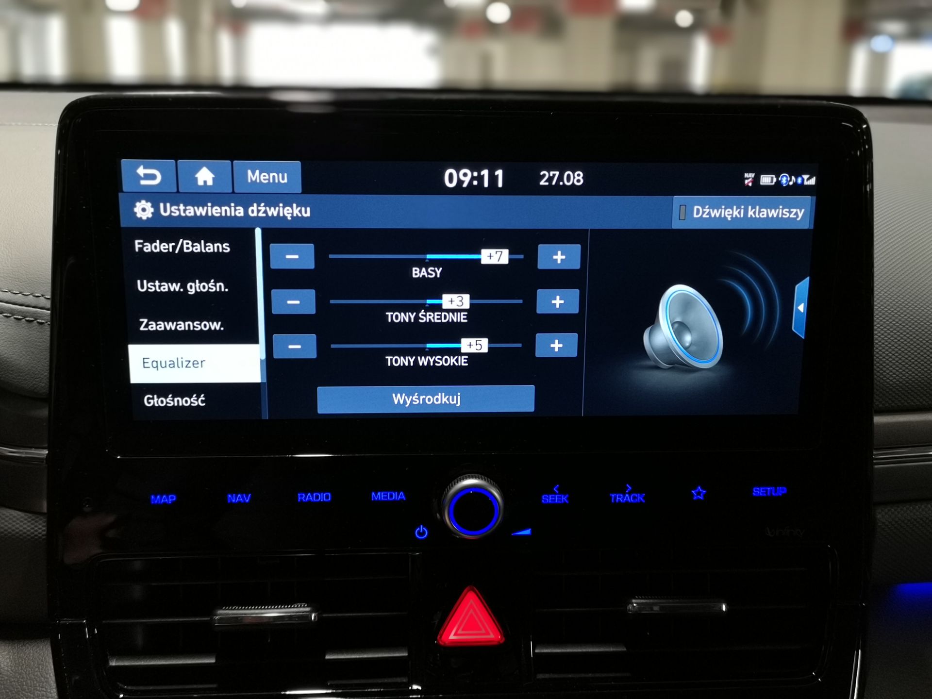 Hyundai Ioniq Electric: System zarządzania energią i audio Infinity 24