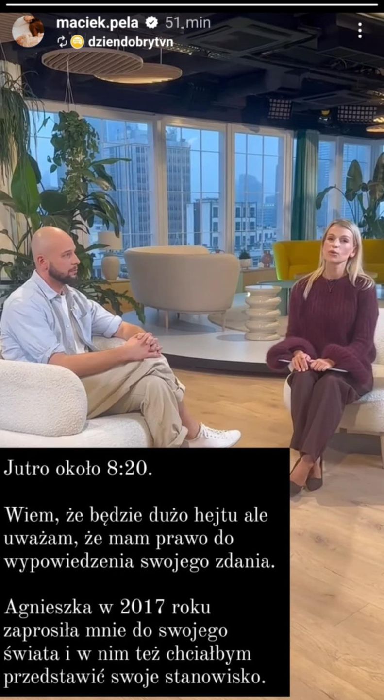 Zapowiedź rozmowy z Maciejem Pelą w "Dzień Dobry TVN"