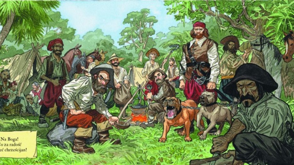 Kadr z komiksu "Indyjska włóczęga", scen. Alain Ayroles, rys. Juanjo Guarnido