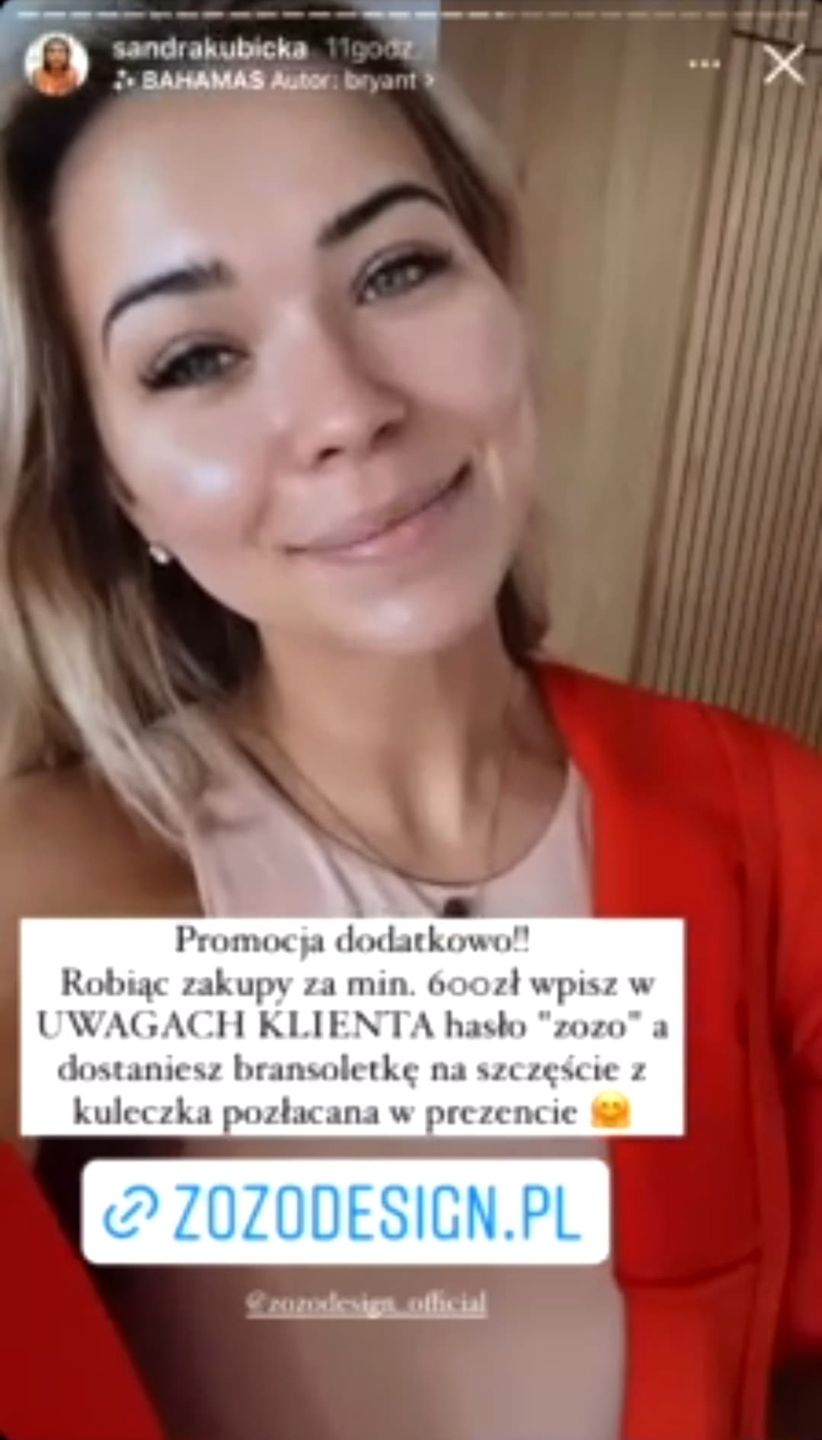 Sandra Kubicka zachwala biżuterię
