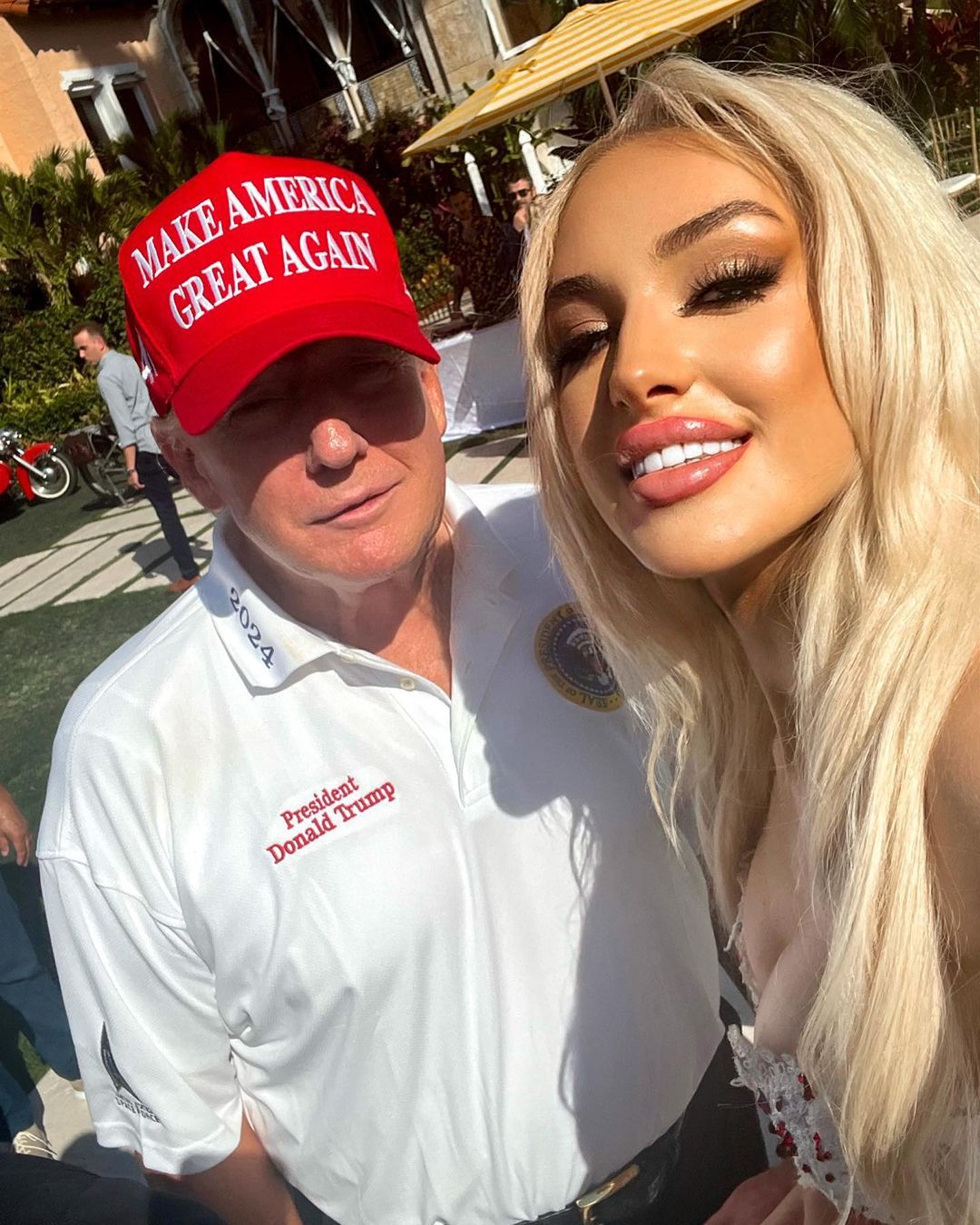 Caroline Derpiński i Donald Trump