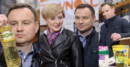 Andrzej Duda z żoną pakują paczki na święta (ZDJĘCIA)