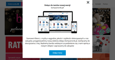 Komputronik prezentuje nową wersje swojego sklepu internetowego
