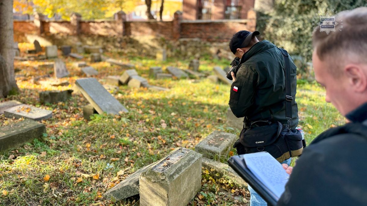 cmentarz, nastolatkowie, policja Zdewastowali żydowski cmentarz. Chłopcy w wieku do 11 do 14 lat