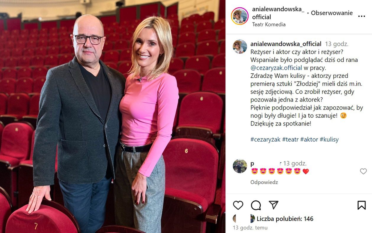 Wpis Anny Lewandowskiej na Instagramie