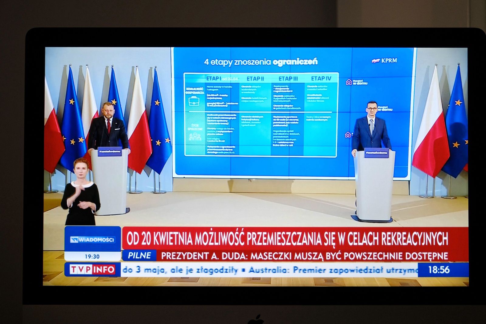 Premier i minister zdrowia podczas konferencji prasowej zapowiedzieli powolne zdejmowanie od 20 kwietnia obostrzeń obowiązujących w związku z epidemią koronawirusa. 