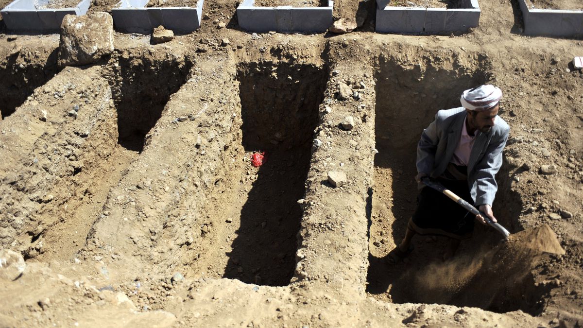 W związku z COVID-19, masowo wzrosła liczba pochówków w Jemenie