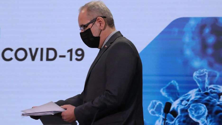 Adam Niedzielskicovid-19, epidemia, epidemie i zarazy, konferencja, konferencja prasowa, koronawirus w Polsce, maseczka, minister, SARS-CoV-2, zdrowia